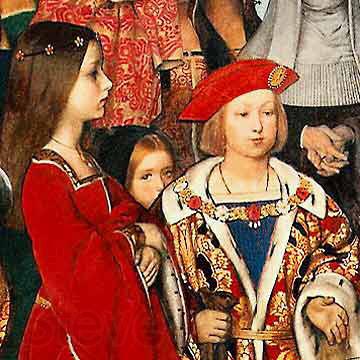 Richard Burchett Erasmus of Rotterdam visiting the children of Henry VII at Eltham Palace in 1499 and presenting Prince Henry with a written tribute. Germany oil painting art